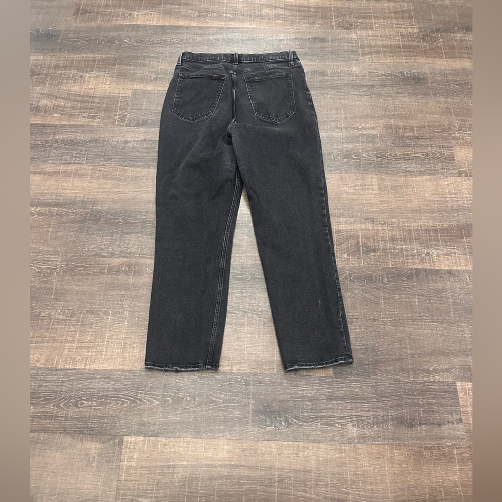 Abercrombie & Fitch Black The Ankle Straight Ultra High Rise Curve Love Size 14 - Picture 3 of 5